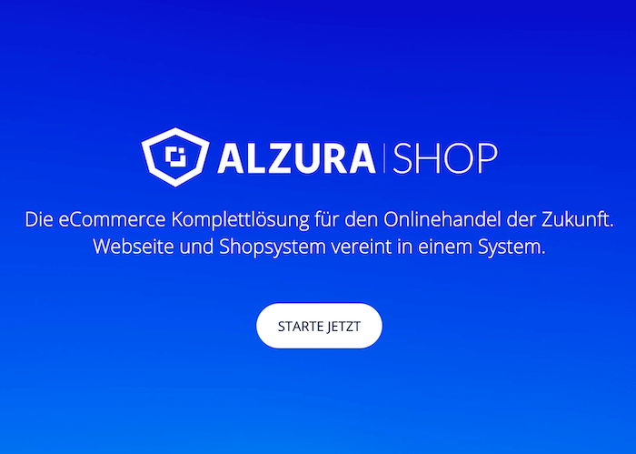 ALZURA Shop: Website & Onlineshop für 19 € p. Monat
